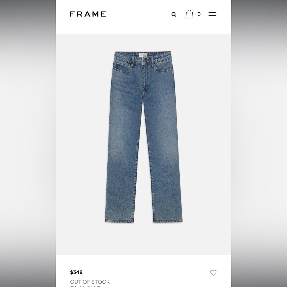 Frame Denim Light Blue Straight Jeans